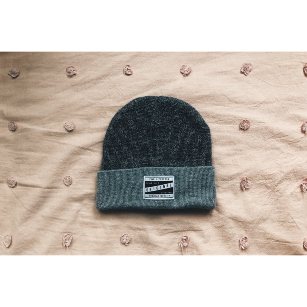 heather grey | thick double layer knit